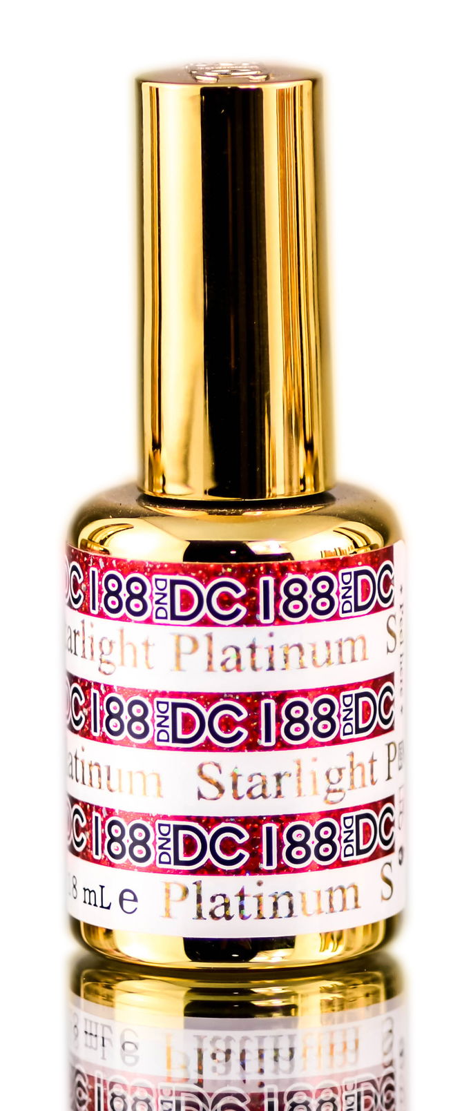 DND DC PLATINUM Gel Polish, Premium Gel Polish for Nails Containing Glitter