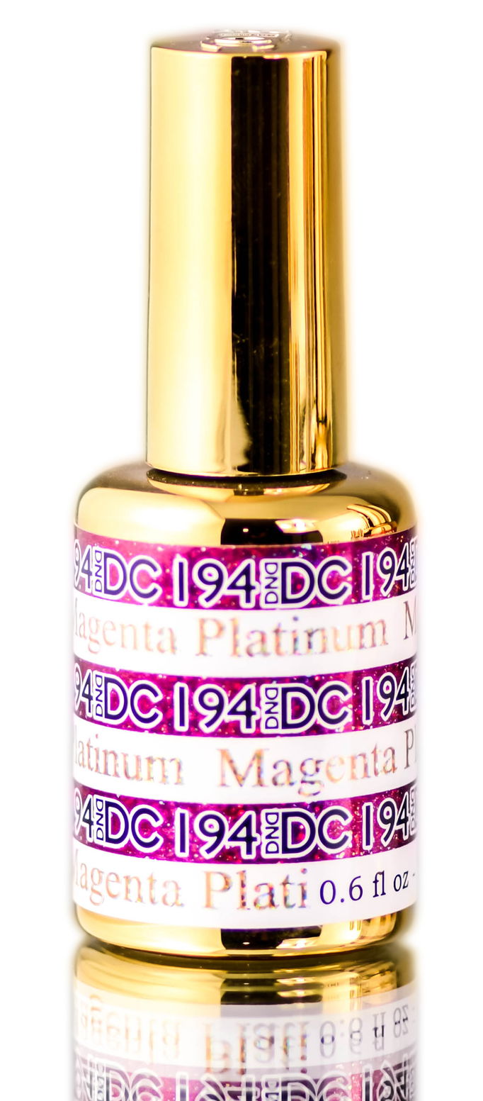DND DC PLATINUM Gel Polish, Premium Gel Polish for Nails Containing Glitter