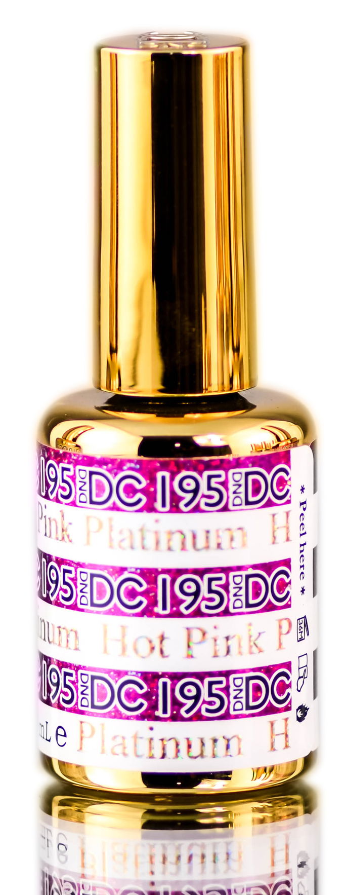 DND DC PLATINUM Gel Polish, Premium Gel Polish for Nails Containing Glitter