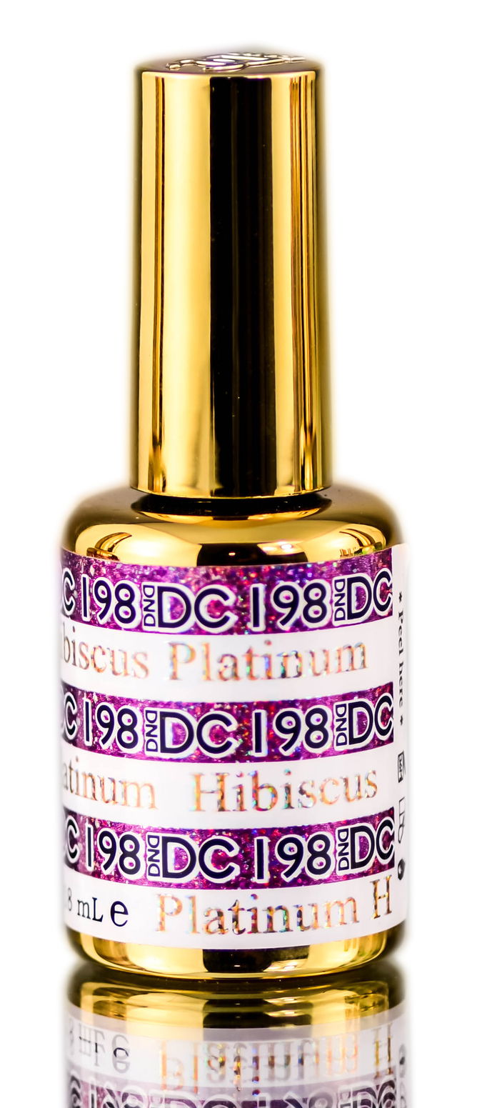 DND DC PLATINUM Gel Polish, Premium Gel Polish for Nails Containing Glitter