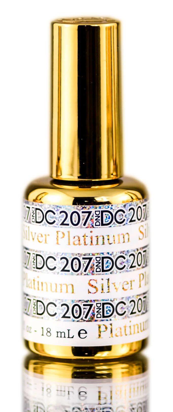 DND DC PLATINUM Gel Polish, Premium Gel Polish for Nails Containing Glitter