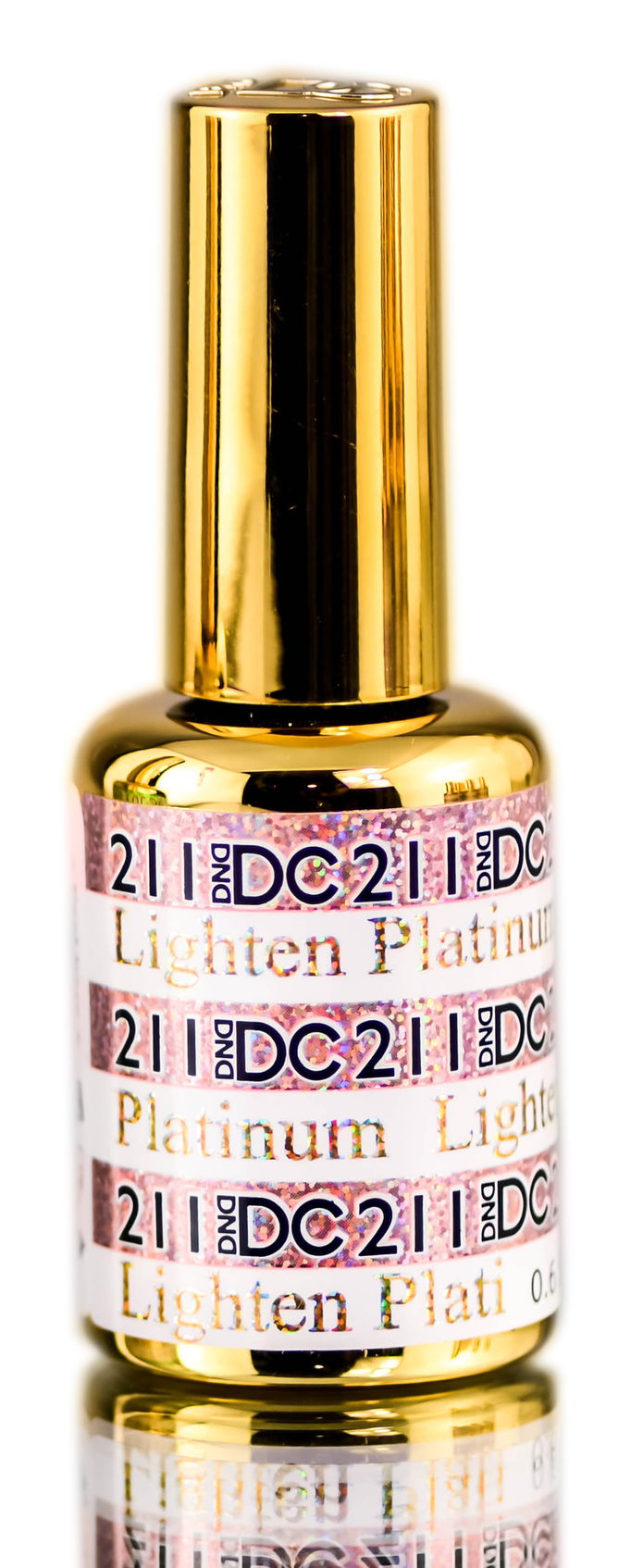 DND DC PLATINUM Gel Polish, Premium Gel Polish for Nails Containing Glitter