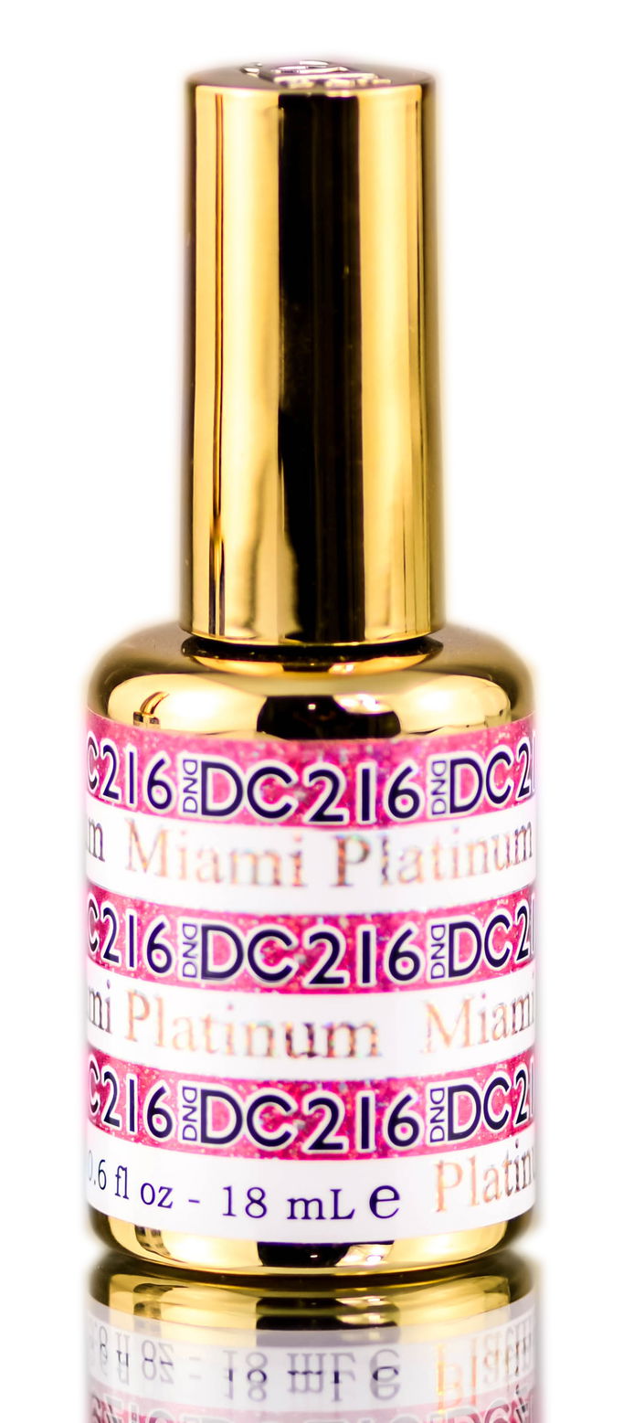 DND DC PLATINUM Gel Polish, Premium Gel Polish for Nails Containing Glitter