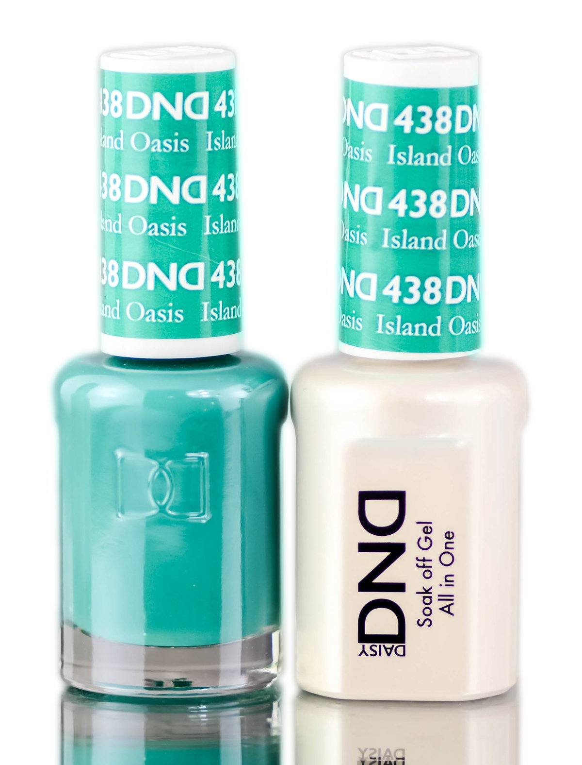 dnd24-438 - Daisy DND Blues & Greens Soak Off GEL POLISH DUO, All In One Gel Lacquer + Matching Nail Polish Color-image1