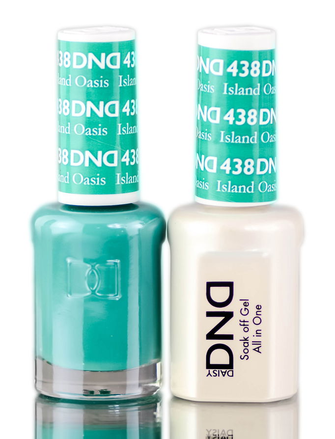 Daisy DND Blues & Greens Soak Off GEL POLISH DUO, All In One Gel Lacquer + Matching Nail Polish Color