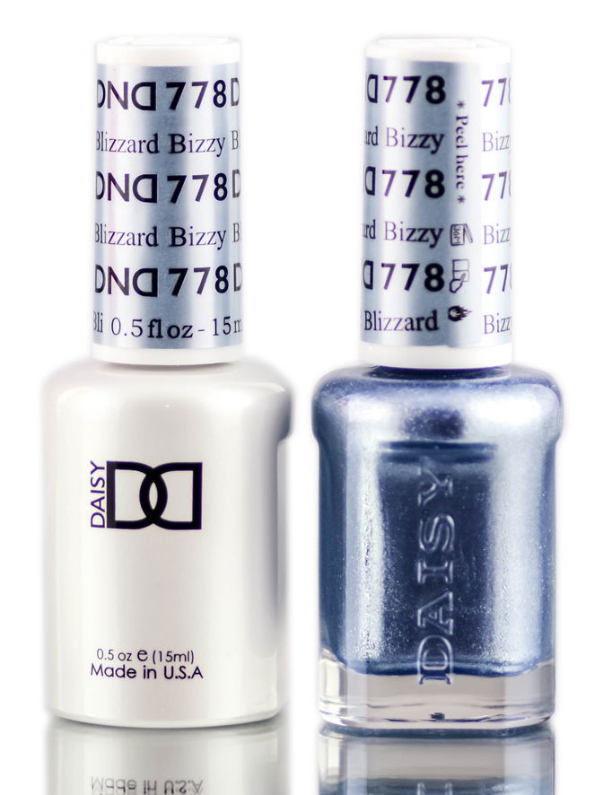 Daisy DND Blues & Greens Soak Off GEL POLISH DUO, All In One Gel Lacquer + Matching Nail Polish Color