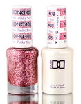 Daisy DND Pinks & Oranges Soak Off GEL POLISH DUO, All In One Gel Lacquer + Matching Nail Polish Color