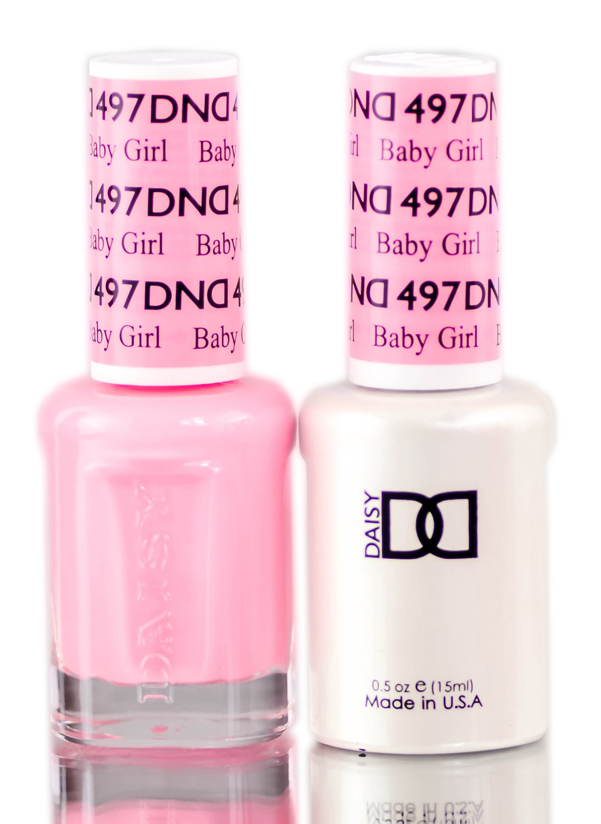 dnd25-497 - Daisy DND Pinks & Oranges Soak Off GEL POLISH DUO, All In One Gel Lacquer + Matching Nail Polish Color-image1