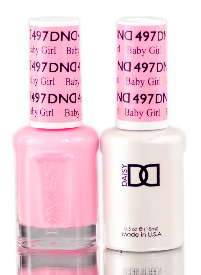 Daisy DND Pinks & Oranges Soak Off GEL POLISH DUO, All In One Gel Lacquer + Matching Nail Polish Color