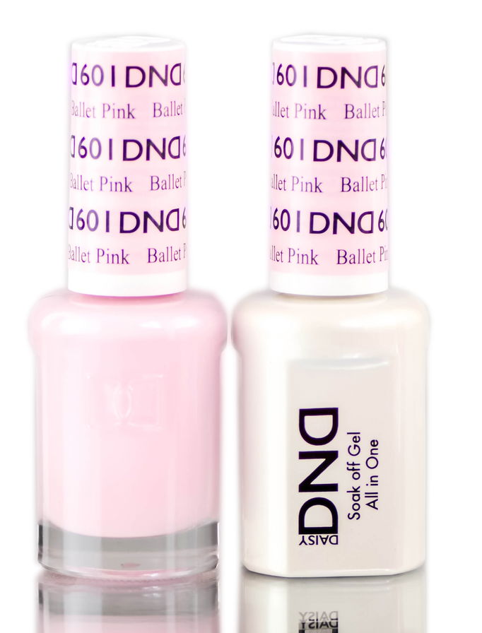 Daisy DND Pinks & Oranges Soak Off GEL POLISH DUO, All In One Gel Lacquer + Matching Nail Polish Color