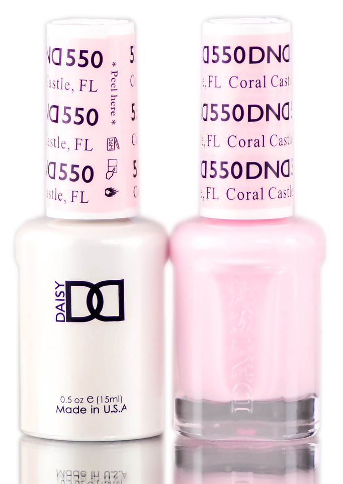 Daisy DND Pinks & Oranges Soak Off GEL POLISH DUO, All In One Gel Lacquer + Matching Nail Polish Color