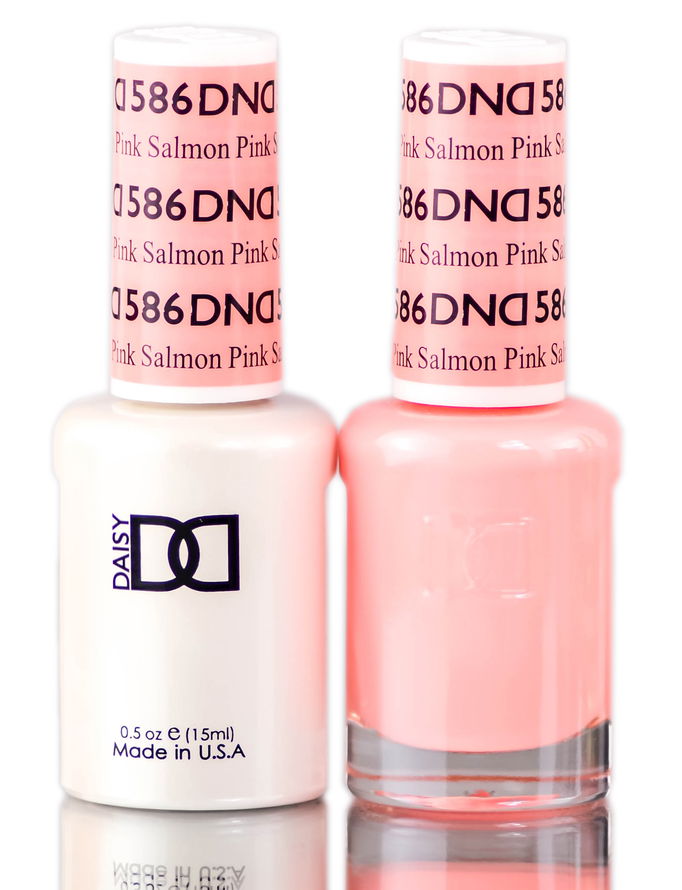 Daisy DND Pinks & Oranges Soak Off GEL POLISH DUO, All In One Gel Lacquer + Matching Nail Polish Color