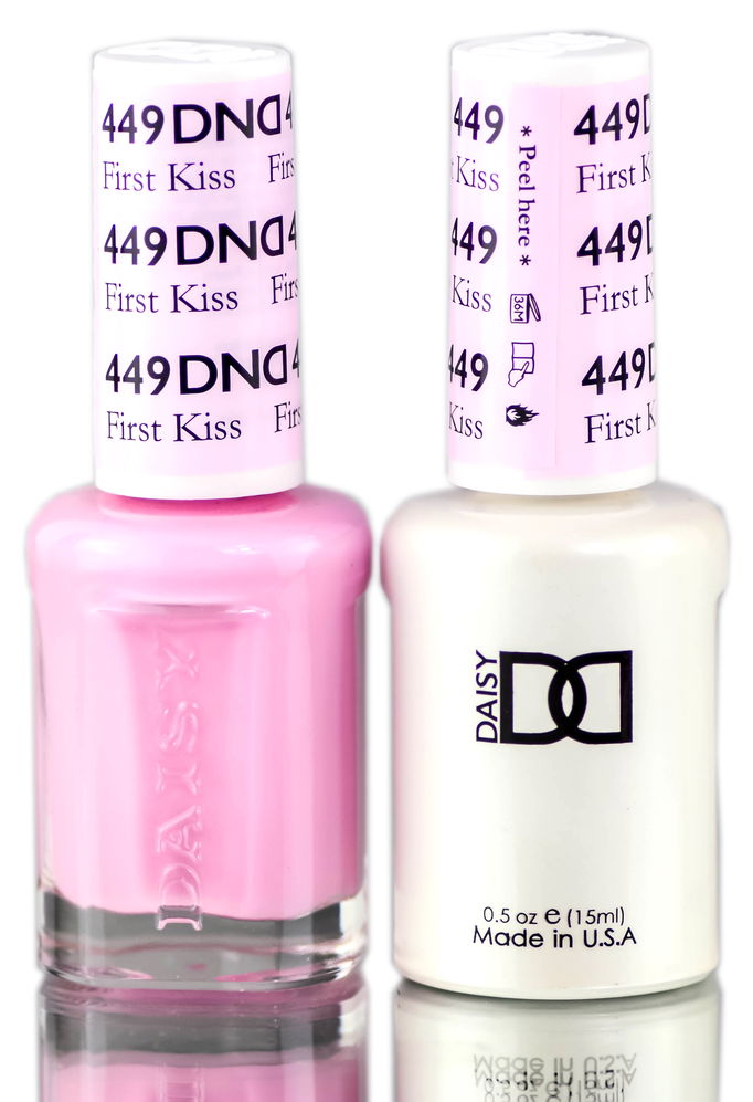 Daisy DND Pinks & Oranges Soak Off GEL POLISH DUO, All In One Gel Lacquer + Matching Nail Polish Color
