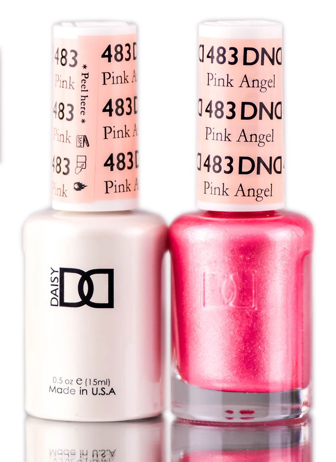 Daisy DND Pinks & Oranges Soak Off GEL POLISH DUO, All In One Gel Lacquer + Matching Nail Polish Color