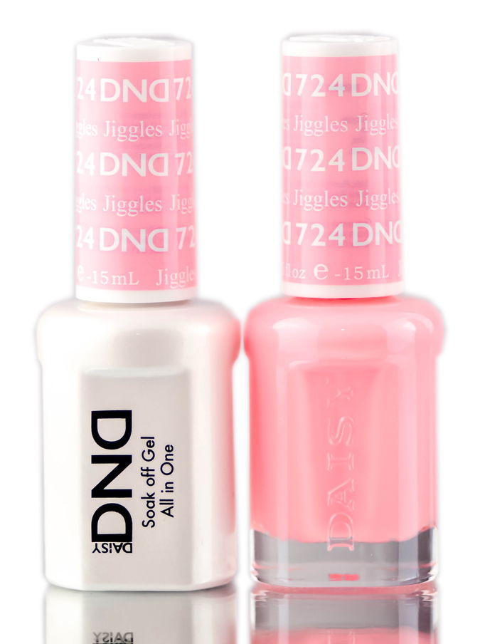 Daisy DND Pinks & Oranges Soak Off GEL POLISH DUO, All In One Gel Lacquer + Matching Nail Polish Color