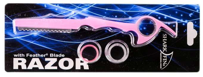 Shark Fin Professional Shears Aluminum Razor With Feather Blade Shark Fin Professional Shears Aluminum Razor With Feather Blade