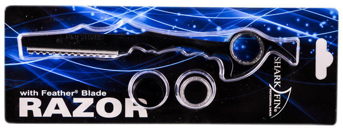 Shark Fin Professional Shears Aluminum Razor With Feather Blade