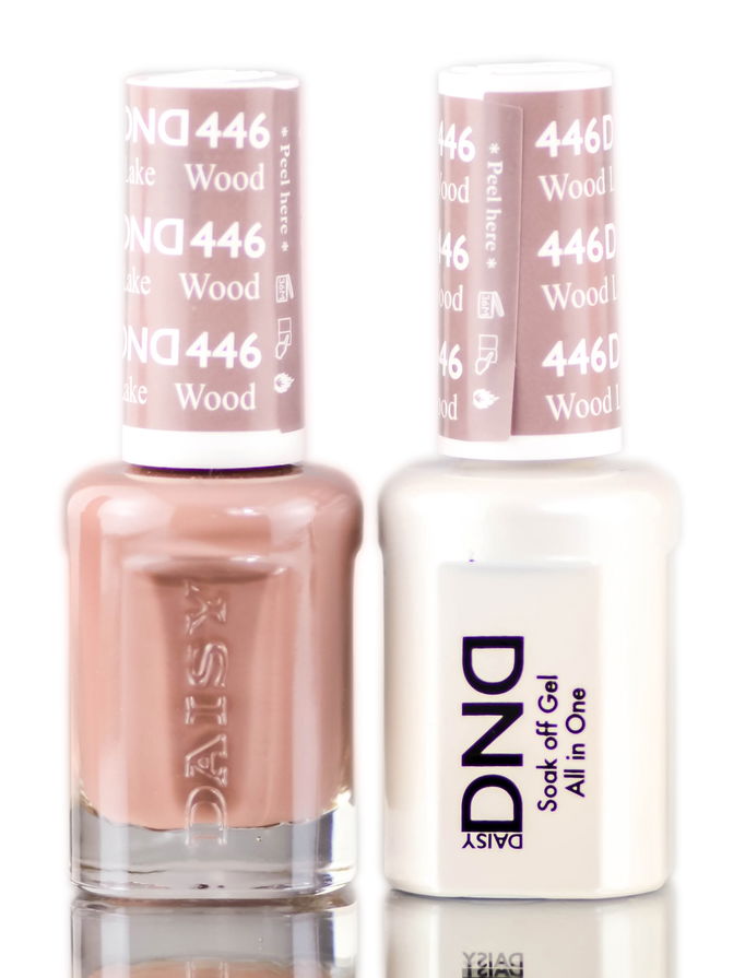 Daisy DND Neutrals Soak Off GEL POLISH DUO, All In One Gel Lacquer + Matching Nail Polish Color