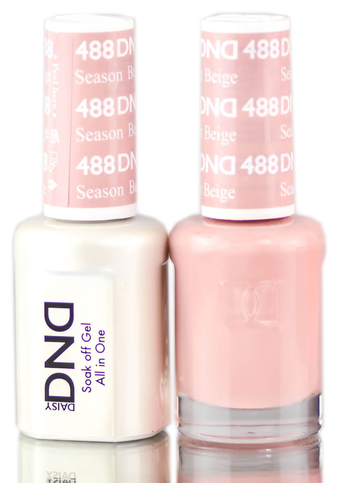 Daisy DND Neutrals Soak Off GEL POLISH DUO, All In One Gel Lacquer + Matching Nail Polish Color