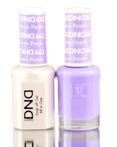 Daisy DND Purples Soak Off GEL POLISH DUO, All In One Gel Lacquer + Matching Nail Polish Color