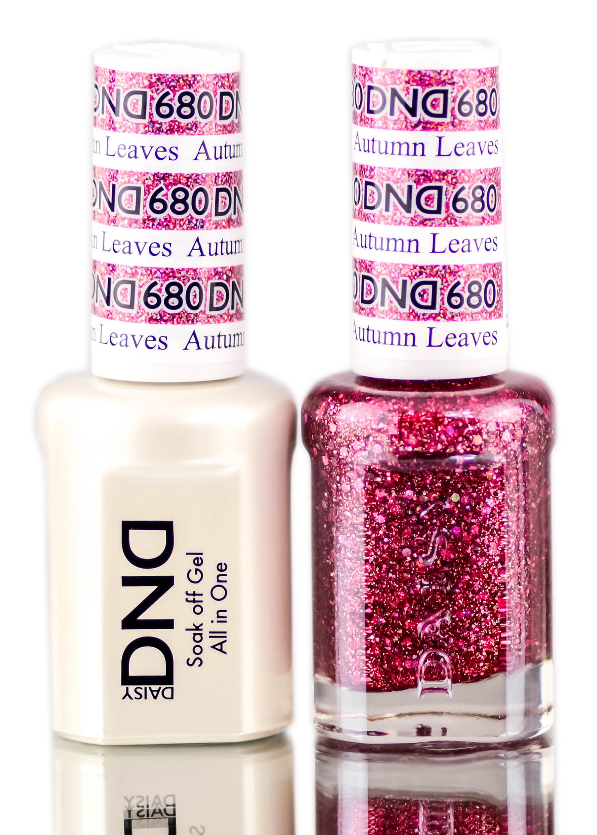 dnd27-680 - Daisy DND Purples Soak Off GEL POLISH DUO, All In One Gel Lacquer + Matching Nail Polish Color-image1