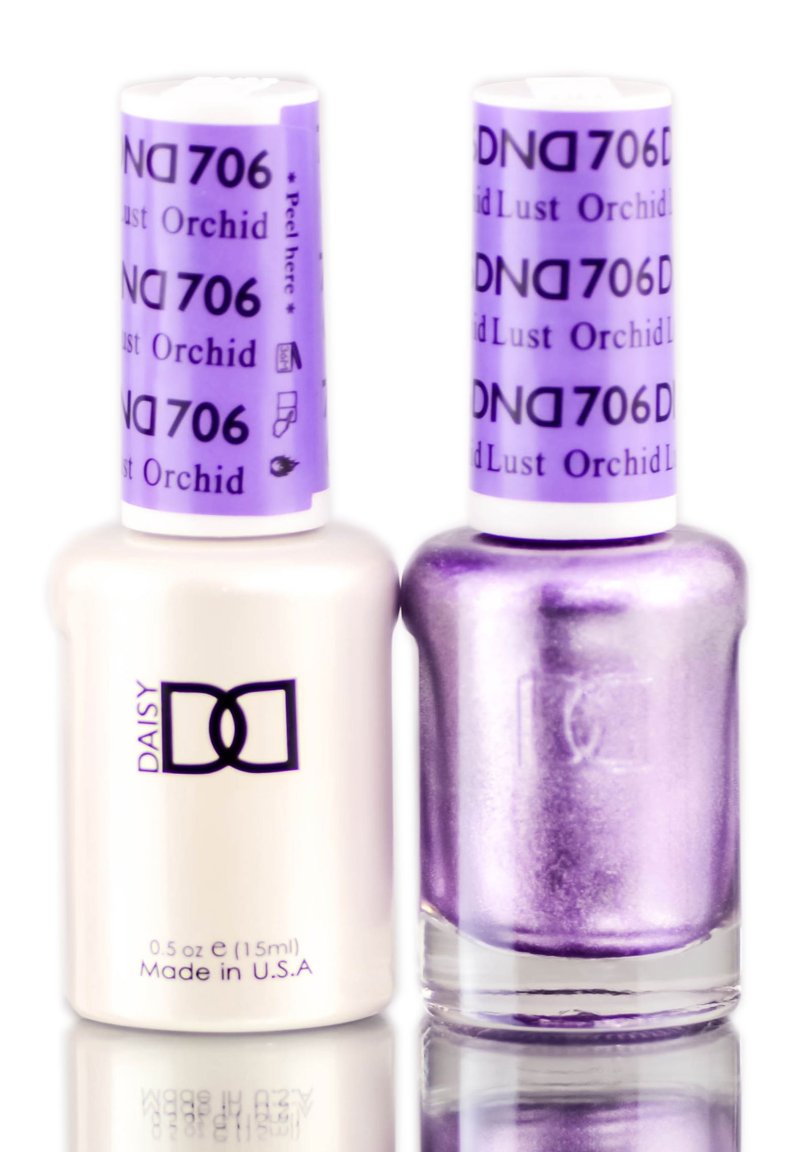 Orchid Lust (706), Daisy DND Purples Soak Off GEL POLISH DUO, All