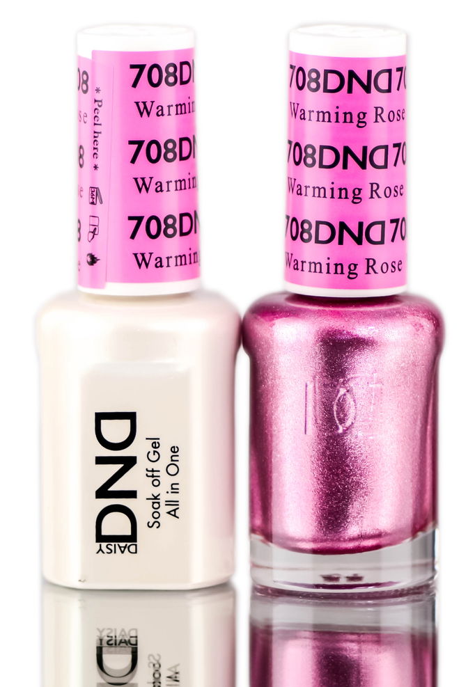 Daisy DND Purples Soak Off GEL POLISH DUO, All In One Gel Lacquer + Matching Nail Polish Color