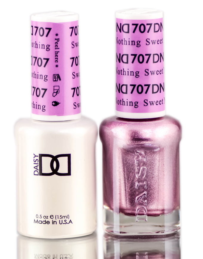 Daisy DND Purples Soak Off GEL POLISH DUO, All In One Gel Lacquer + Matching Nail Polish Color