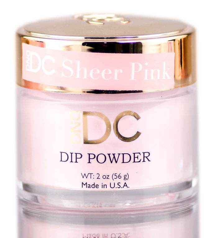 DND DC Pink & White CLEAR BASE Natural DIP POWDER for Nails