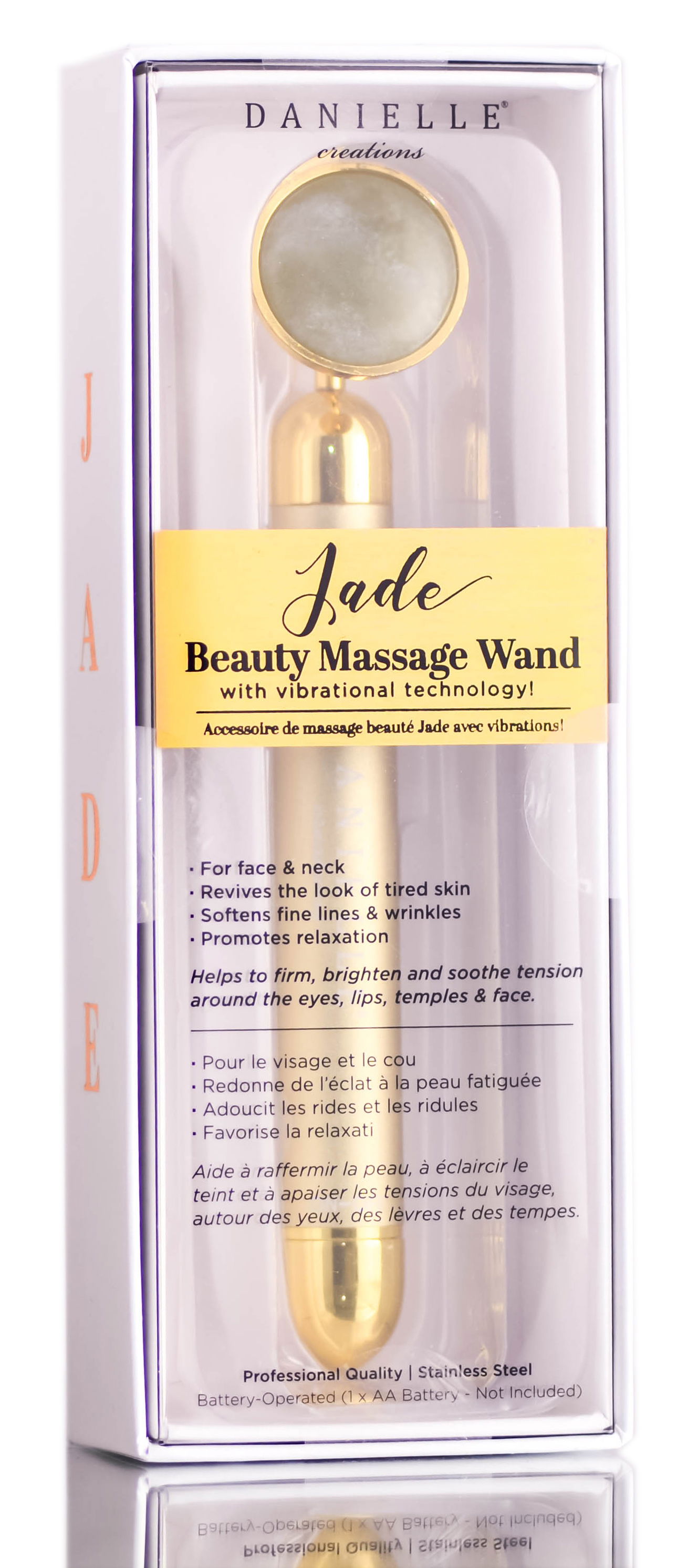 wand vibration massager LUX SKIN® Rose Quartz Sonic Face Wand – LUX SKIN AUSTRALIA main image 1