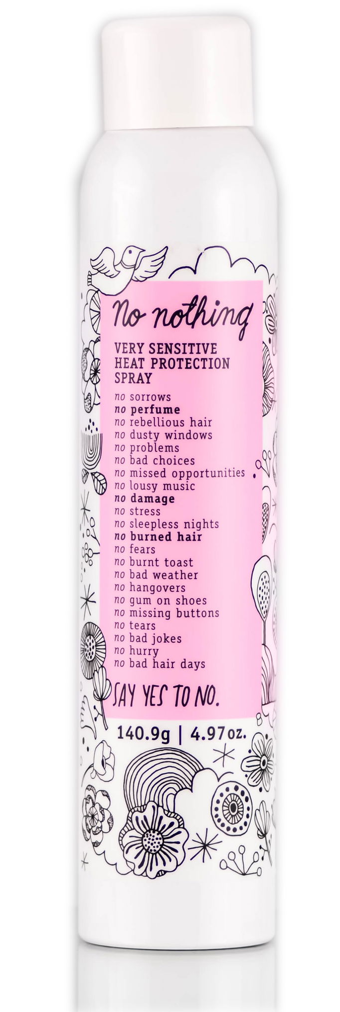 No Nothing Very Sensitive Heat Protection Spray