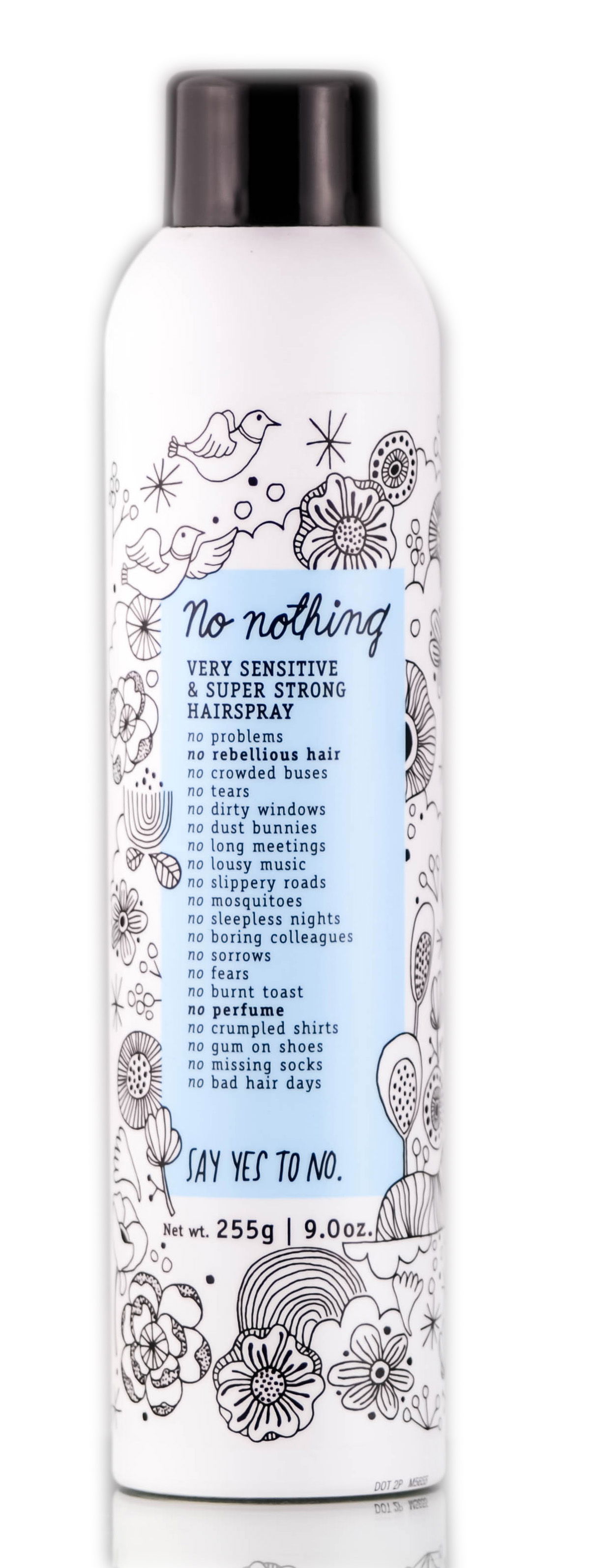 10 x 9oz No Nothing selling Fragrance Free Extra Strong Hairspray 9oz