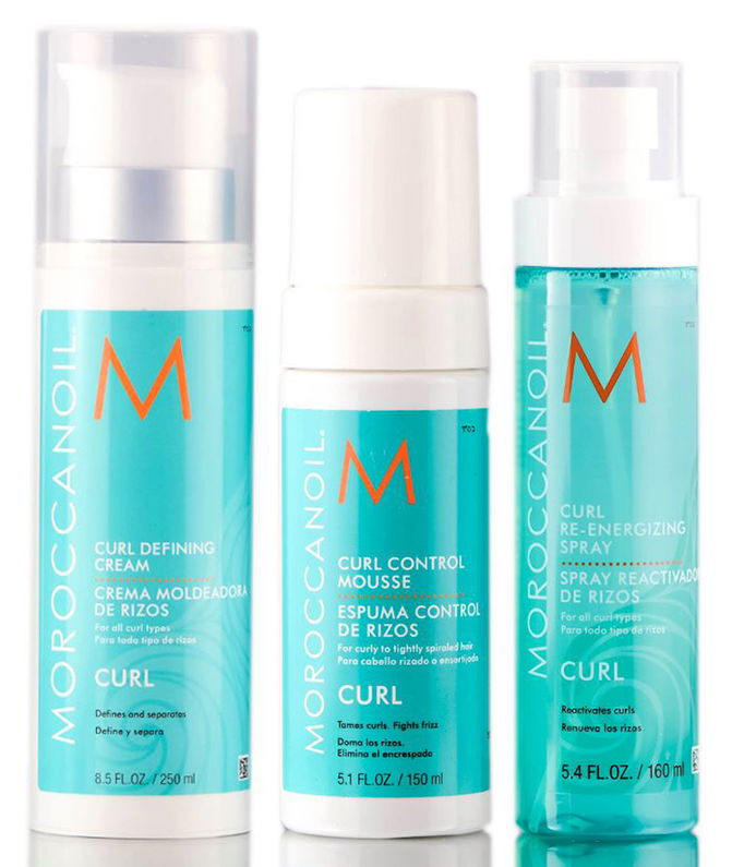 MoroccanOil Curl Cream, Mousse, Re-Energizing Spray