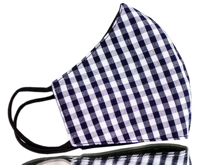 Sleekshop Reversible Black Checkered Face Mask (2 Pack)