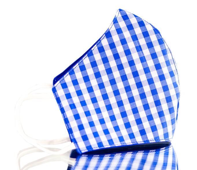 Sleekshop Reversible Blue Checkered Face Mask (2 Pack)