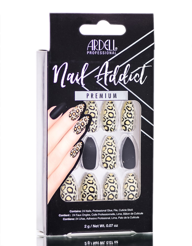 ard125-black-leopard - Ardell Nail Addict Premium Artificial Nail Set-image1