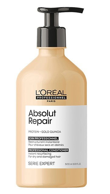 lor273-16-9-oz - L'Oreal SerieExpert Gold Quinoa+Protein Absolut Repair Resurfacing Conditioner-image1