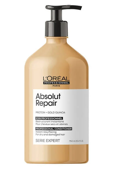 lor273-25-4-oz - L'Oreal SerieExpert Gold Quinoa+Protein Absolut Repair Resurfacing Conditioner-image1