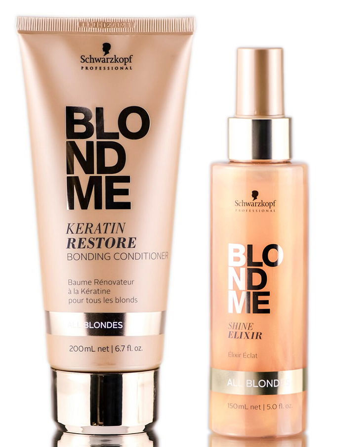 Schwarzkopf BlondMe Keratin Restore Bonding Conditioner & Shine Elixir