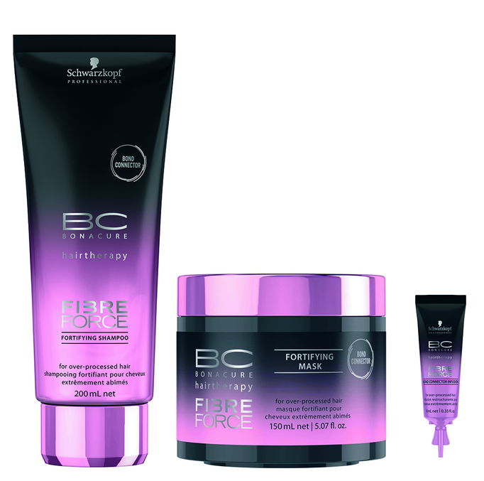Schwarzkopf BC Bonacure Fibre Force Fortifying Shampoo, Mask & Bond Connector Infusion