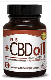 Plus +CBD Oil Hemp Softgels (Raw 5mg CBDA)
