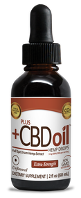 Plus +CBD Oil Unflavored Extra-Strength Hemp Raw Drops (3mg CBDA)