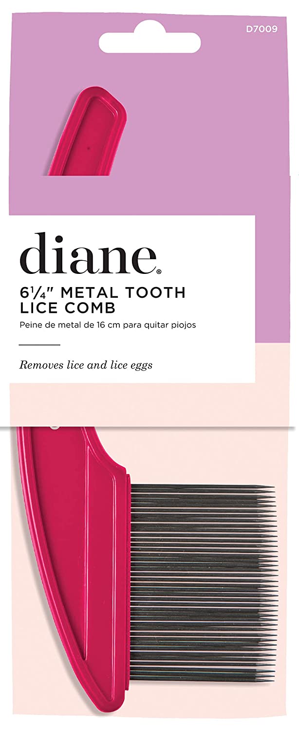 Diane 6 1/4" Metal Tooth Lice Comb