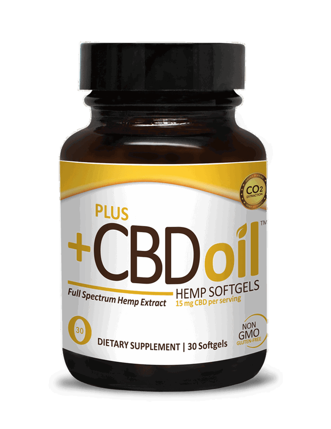 Plus +CBD Oil Hemp Softgels (15mg CBD)