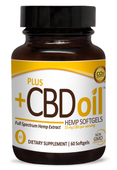 Plus +CBD Oil Hemp Softgels (15mg CBD)