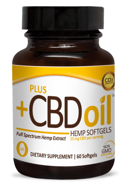 Plus +CBD Oil Hemp Softgels (15mg CBD)