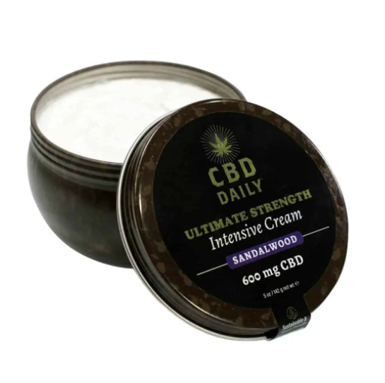 cbd42-sandalwood - CBD Daily Ultimate Strength 600 mg CBD Intensive Cream (5 oz)-image1