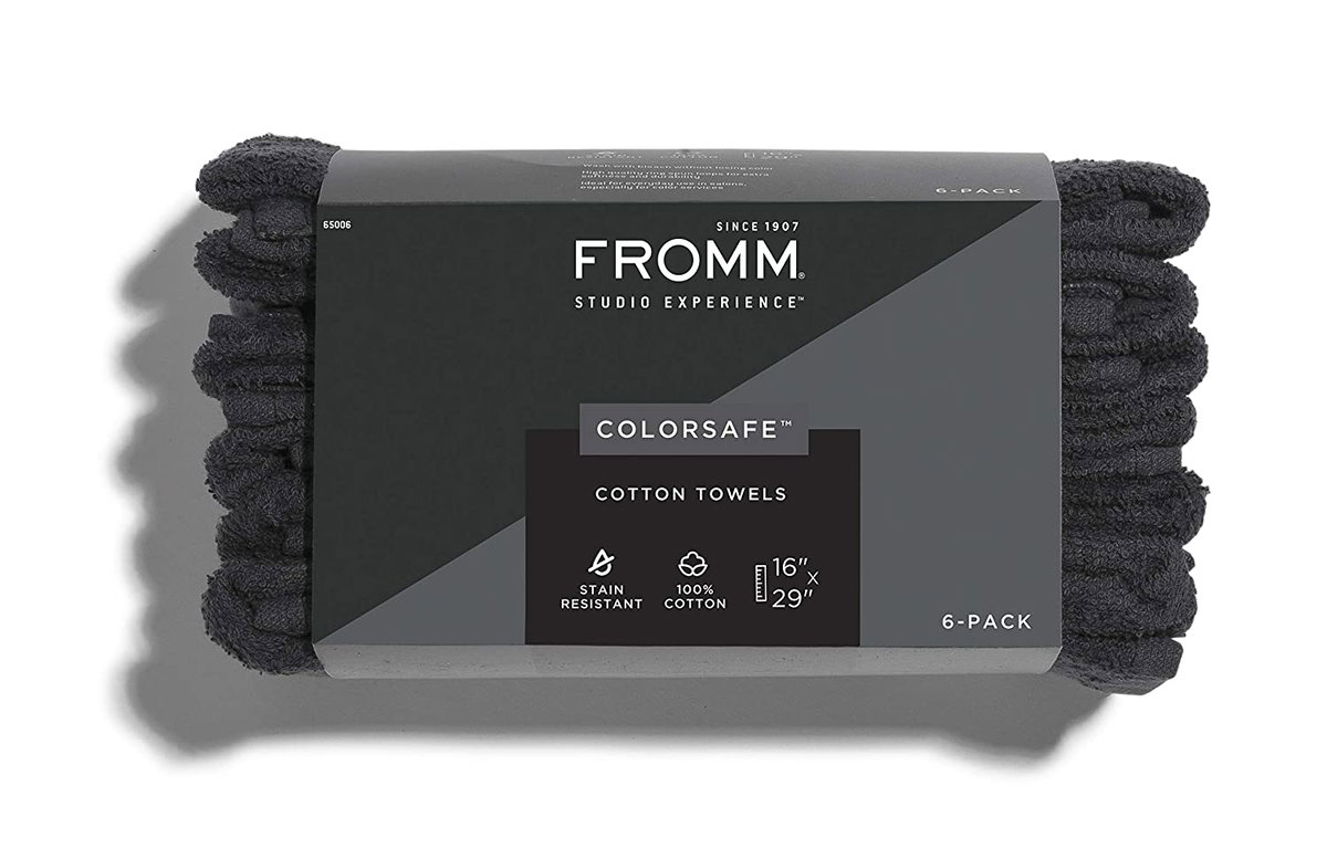 dia156-blk - Fromm Colorsafe 6-Pack Cotton Towels-image1