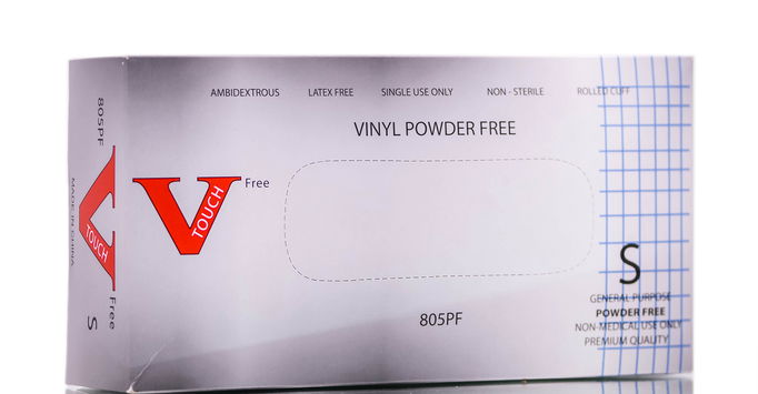 V Touch Vinyl Powder Free Gloves 