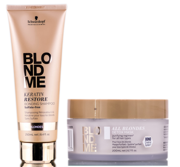 Schwarzkopf BlondMe Bonding Shampoo & Detox Mask